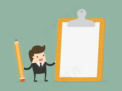 卡通商业精英矢量图片