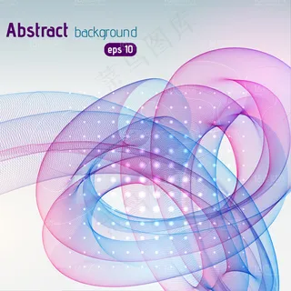 炫彩曲线背景矢量素材
