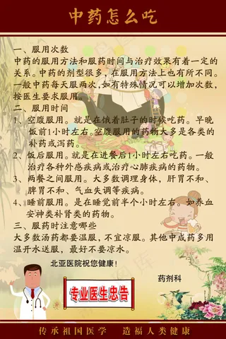 中药展板中药怎么吃