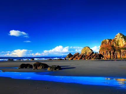 蓝色海滩图片 蓝色海滩图片