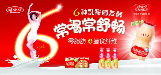 娃哈哈乳酸菌(210X297)cdr矢量模版下载