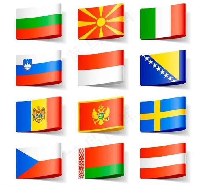 世界国旗外国国旗图片eps,ai矢量模版下载