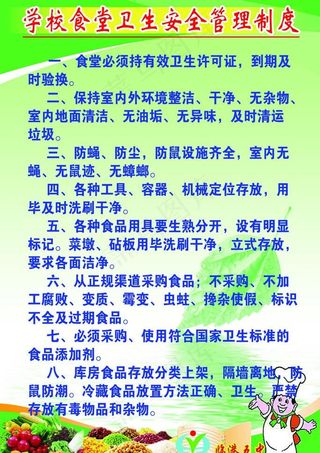 食堂管理制度图片