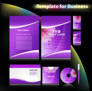 精美花纹VI模板素材下载