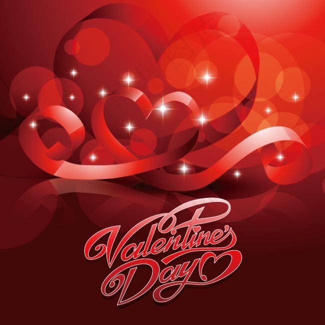 情人节爱心背景矢量素材