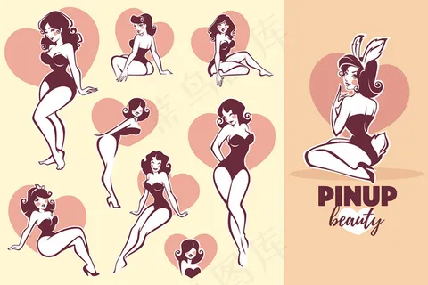性感美女插画设计矢量素材 性感美女插画设计矢量素材