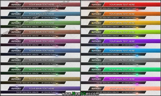 干净多彩的新闻字幕条