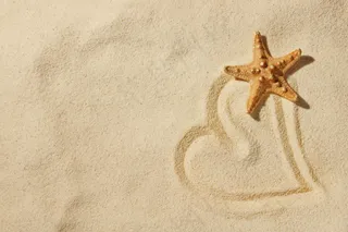 沙滩海滩爱心图片