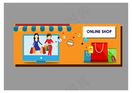 在线购物促销海报设计元素 在线购物促销海报设计元素