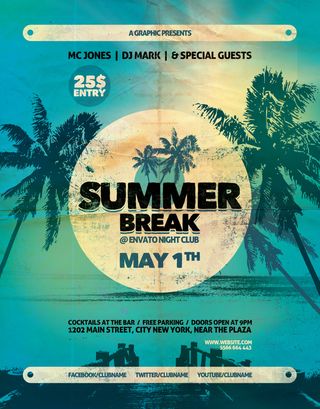 Summer2 复古创意海报素材