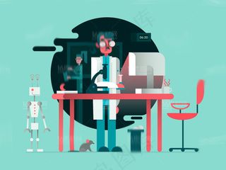 卡通扁平化生活百科矢量素材