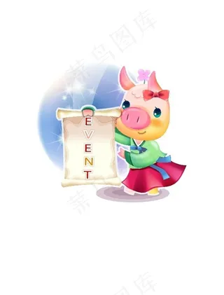 2007最新韩国新春情侣猪矢量图2...