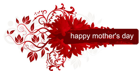 母亲节红色藤野矢量素材