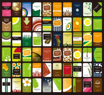 AI 矢量素材 动感曲线名片卡片