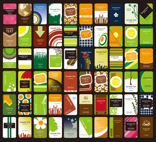 AI 矢量素材 动感曲线名片卡片