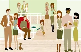 现代男女时尚生活插画矢量素材 ai...