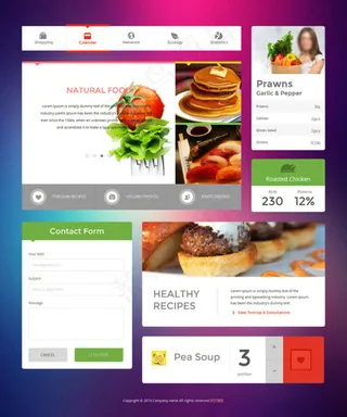 美食网站模板图片