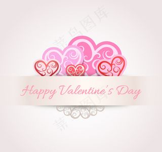 情人节花纹爱心