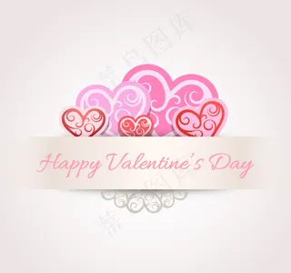 情人节花纹爱心