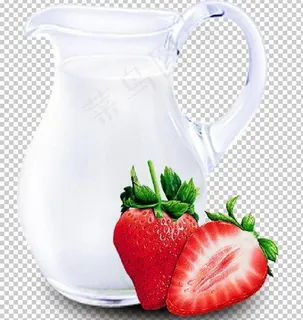 草莓牛奶杯子图片