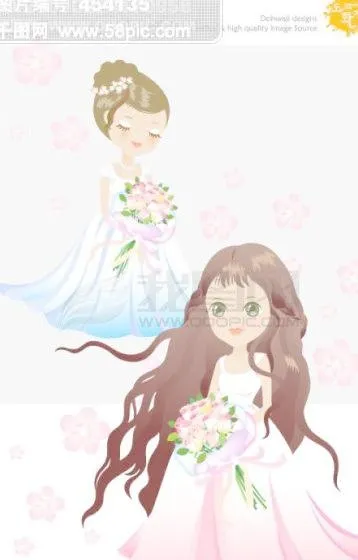 捧着的小女孩ai矢量模版下载