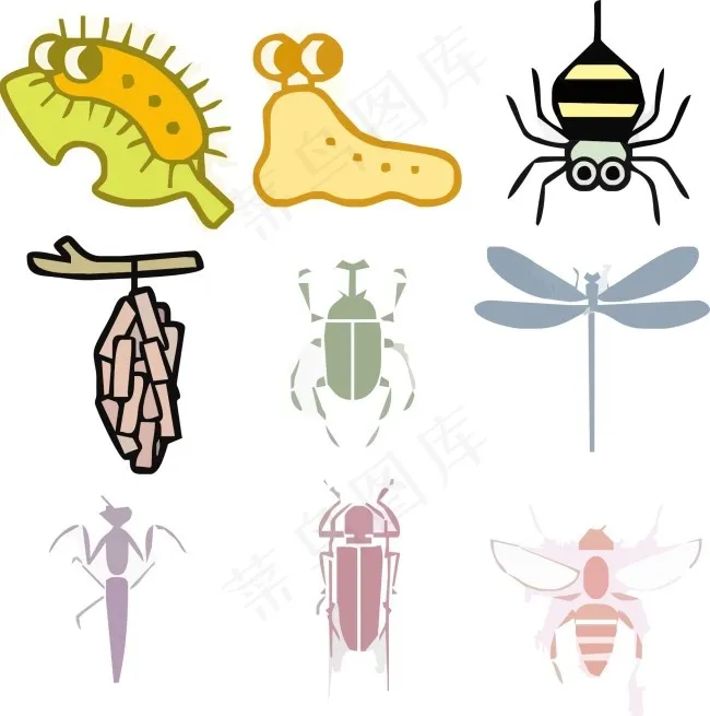 卡通小动物cdr矢量模版下载