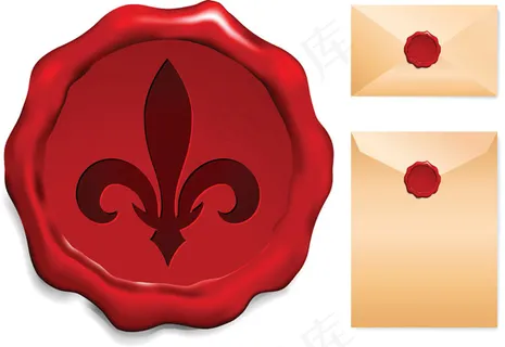 旗帜背景和信封矢量