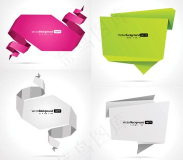 折纸图案矢量素材