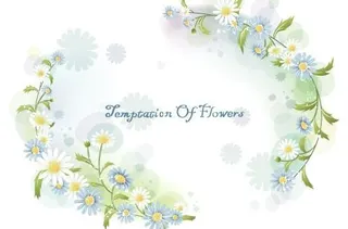 韩国植物装饰边框矢量图26