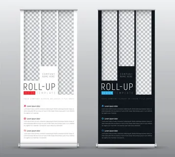 时尚简约企业X展架排版元素集合