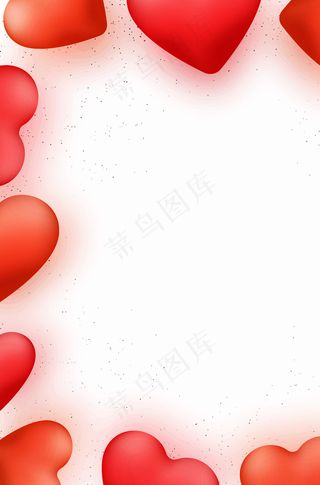 浪漫信封贺卡心形海报背景图