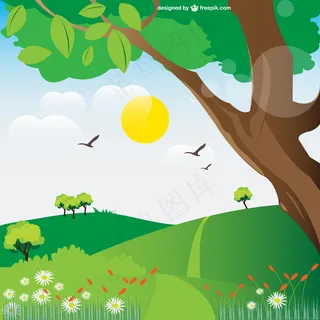 绿色背景矢量图