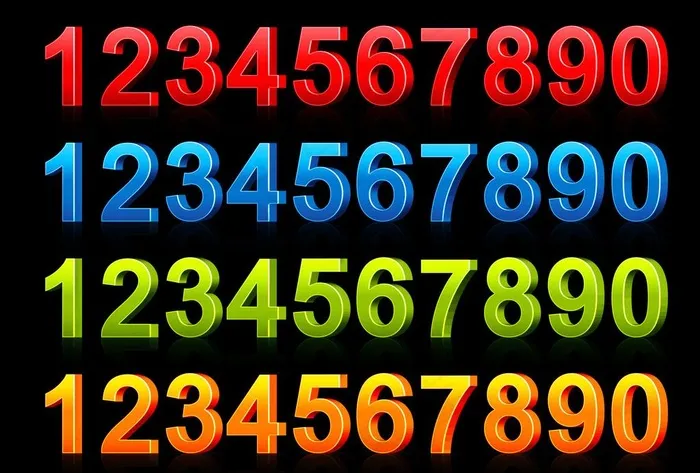 立体数字图片psd模版下载