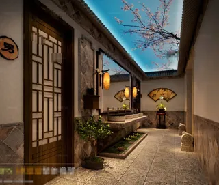 中式风格卫浴效果图