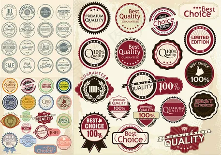 40款复古优质标签矢量素材