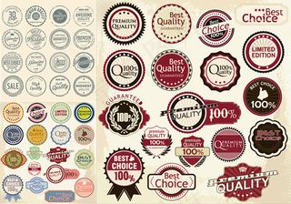 40款复古优质标签矢量素材