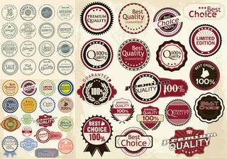 40款复古优质标签矢量素材