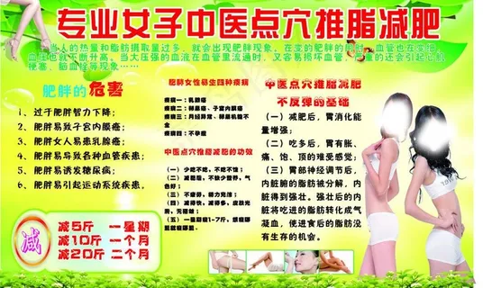 专业女子中医点穴推脂减肥图片