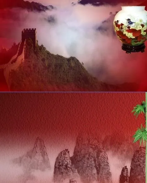 青花瓷中国风名片psd模版下载