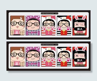 可爱卡通本本封面设计矢量素材