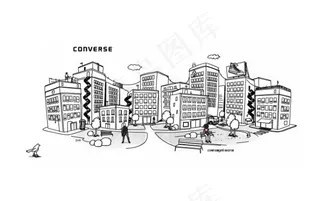 匡威手绘建筑flash片头