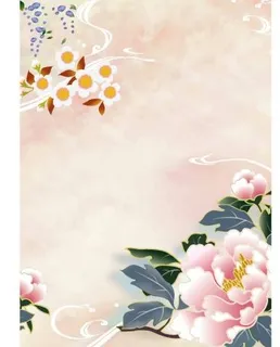 国画牡丹矢量素材