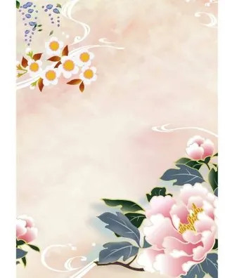 国画牡丹矢量素材