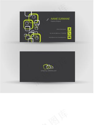 时尚名片卡片矢量图