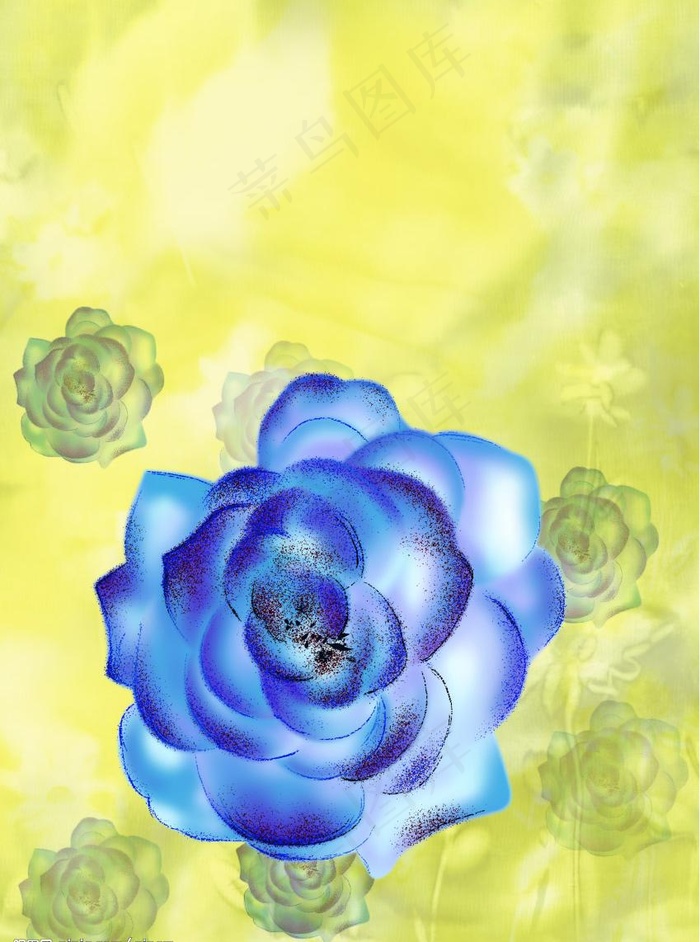 墨迹花卉素材图片(3508X4961(DPI:300))psd模版下载