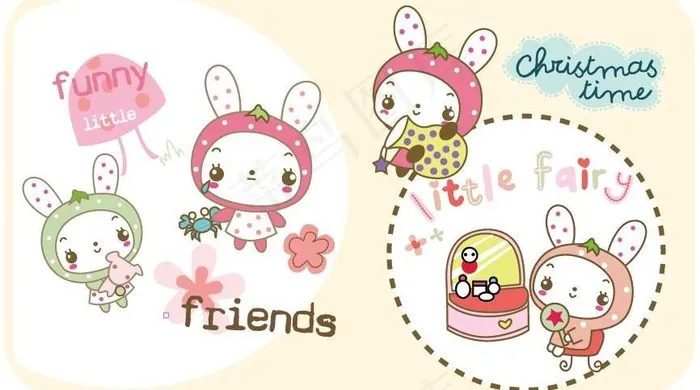 卡通插画矢量素材 小图片ai矢量模版下载