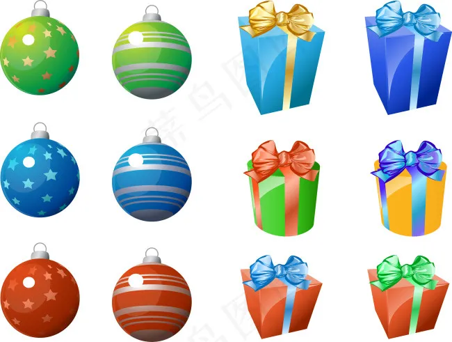 圣诞节素材ai矢量模版下载