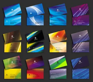 时尚科技名片卡片设计模板PSD素材