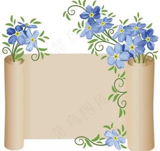 梦幻花纹花卉纸张图片