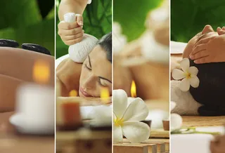 女子SPA四联高清图片